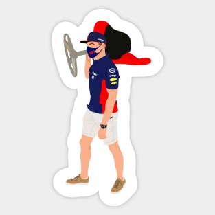 Max Verstappen taking the P3 chair home at the 2020 Abu Dhabi Grand Prix Sticker